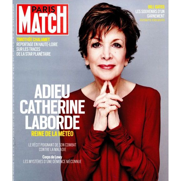 Catherine Laborde se décidera alors à consulter un spécialiste, qui lui annoncera rapidement la mauvaise nouvelle : elle souffre de la maladie à corps de Lewy, une pathologie incurable, raconte "Paris Match".

Catherine Laborde en Une de "Paris Match".