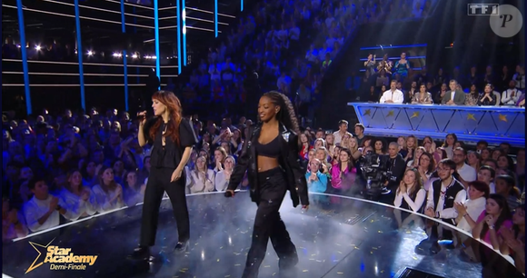 Demi-finale de Franck et Ebony dans la "Star Academy 2024", le 18 janvier 2025, sur TF1