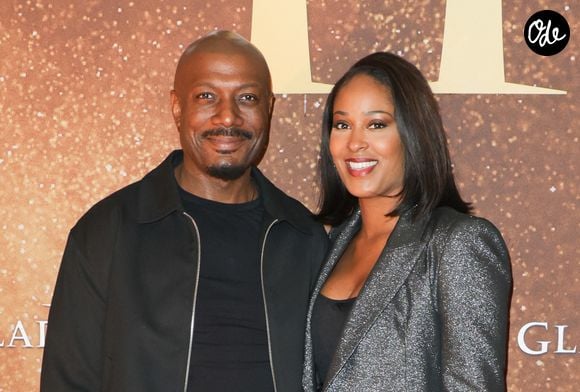 Harry Roselmack et Jennifer Galap - Avant-première du film "Gladiator 2" au cinéma Pathé Palace à Paris le 10 novembre 2024. © Coadic Guirec / Bestimage