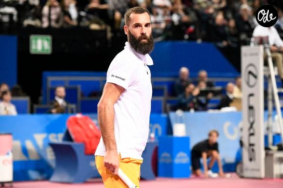 Benoit PAIRE (FRA) during the 2nd round of the ATP 250 Open Sud de France tournament vs. Harold MAYOT (FRA) in Montpellier, France on January 31st, 2024.