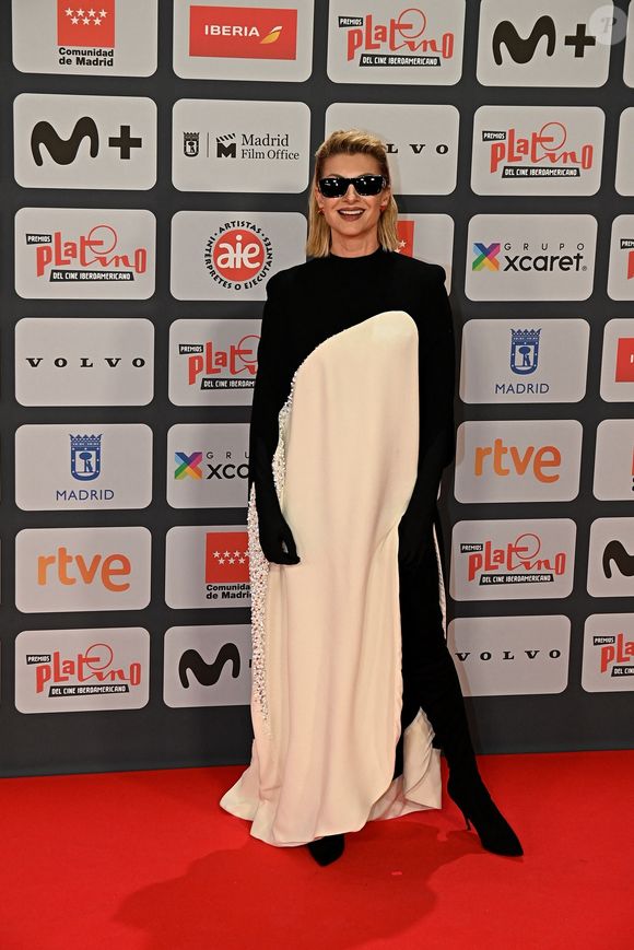 Najwa Nimri au photocall de la soirée des "Platino Ibero American Cinema Awards" à Madrid, le 1er mai 2022. Europa Press / Bestimage