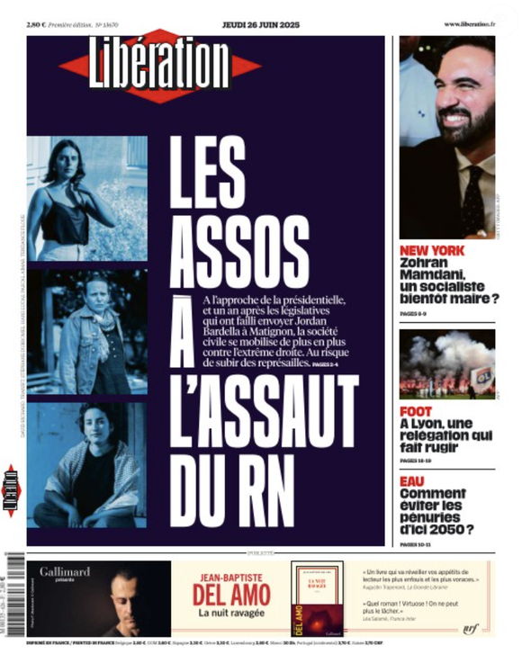 Capture d'écran de la couverture de "Libération"