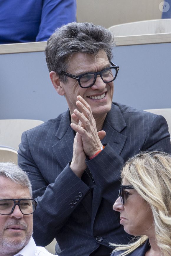 Marc Lavoine - Célébrités dans les tribunes des internationaux de France de Roland Garros à Paris le 31 mai 2022. © Cyril Moreau - Dominique Jacovides/Bestimage