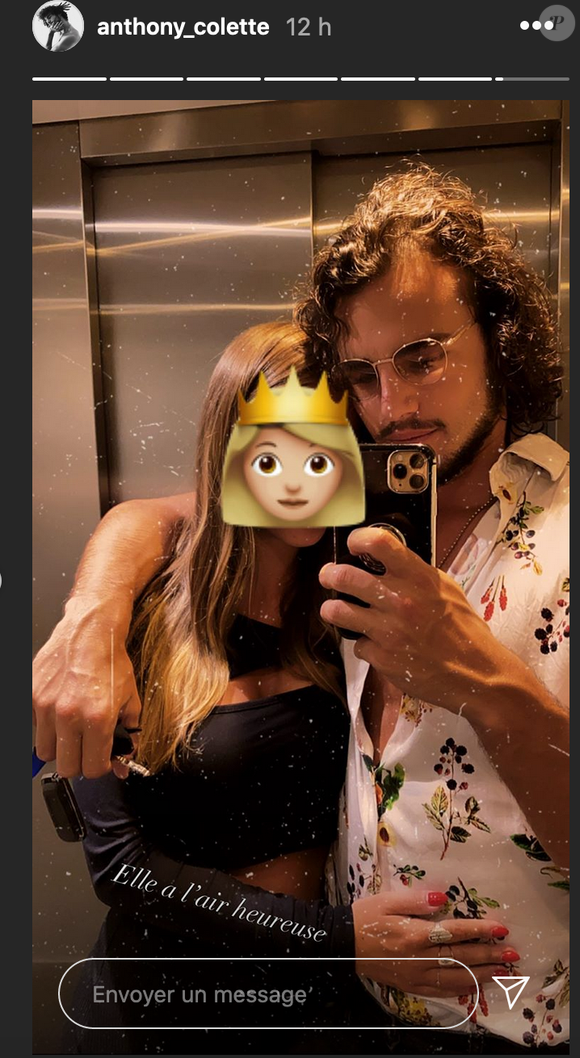 Anthony Colette en couple, poste une photo de sa chérie via sa story Instagram - 19 août 2020