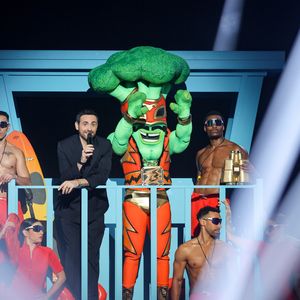 Camille Combal avec le Brocolis dans "Mask Singer 2025". © Laurent VU / TF1