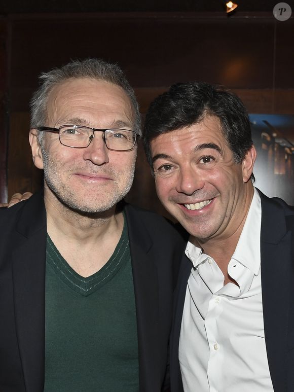 Laurent Ruquier et Stéphane Plaza  - Stéphane Plaza reçoit ses amis pour le lancement de son livre "Net Vendeur" (éditions Cherche Midi) au Buddha Bar à Paris, France. © Pierre Perusseau/Bestimage