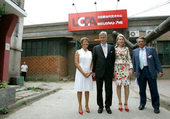 L'épouse du baron Guy Ullens, Myriam, le prince Philippe et la princesse Mathilde de Belgique et le baron Guy Ullens assistent à la cérémonie d'inauguration du Centre Ullens pour les arts contemporains (UCCA) situé dans la "798 Art Zone", le quartier des arts de Dashanzi, à Pékin, le mardi 19 juin 2007. Photo by ABACAPRESS.COM