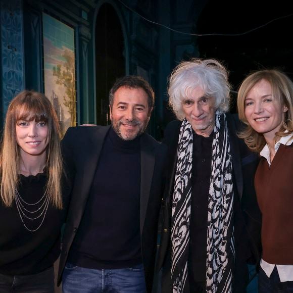 Laetitia Bertignac, Bernard Montiel, Louis Bertignac, Delphine Dewost pendant l’enregistrement d’"Olympiascope", à l’Olympia, à Paris, France, le 14 janvier 2025.

© Jack Tribeca/Bestimage