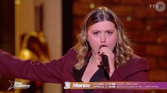 Marine lors d'un prime de la "Star Academy 2024", sur TF1