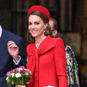 Le prince William, prince de Galles, et Catherine (Kate) Middleton, princesse de Galles, à la sortie de l'abbaye de Westminster lors du "Commonwealth Day 2025", le 10 mars 2025.
©Backgrid UK/ Bestimage