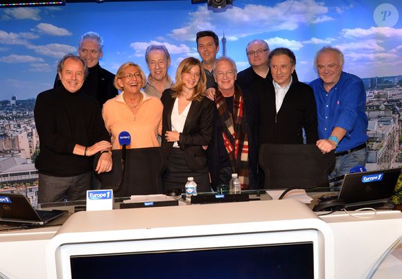 Exclusif - Christian Morin, Christian Jeanpierre, Isabelle Balkany, Gérard Klein, Wendy Bouchard, Maxime Switek, Bernard Murat, Jacky Gallois, Michel Drucker et Laurent Cabrol - Soirée spéciale pour les 60 ans de Europe 1 animée Wendy Bouchard et Maxime Switek. Le 4 février 2015