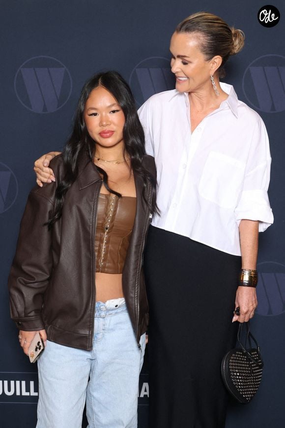 Laeticia Hallyday et sa fille Joy Hallyday assistent à la première de « Largo Winch : Le Prix de l'argent » au Grand Rex à Paris, en France, le 18 juin 2024. Photo de Jérôme Dominé/ABACAPRESS.COM