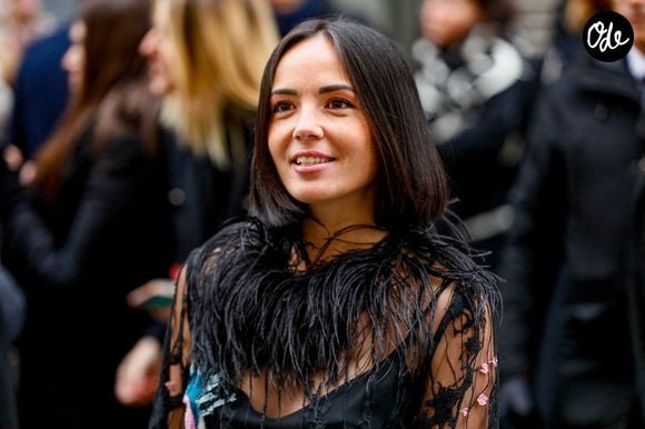 Agathe Auproux - Arrivées au défilé de mode Haute-Couture Elie Saab au Carreau du Temple lors de la Fashion Week Printemps-été 2023 de Paris, France, le 25 janvier 2023. © Christophe Clovis/Bestimage