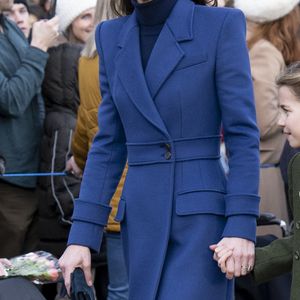 Catherine (Kate) Middleton, princesse de Galles - Les membres de la famille royale britannique lors de la messe du matin de Noël en l'église St-Mary Magdalene à Sandringham, le 25 décembre 2023.