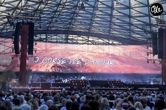 Corsu Mezu Mezu, le concert emmené par Patrick Fiori qui a eu lieu au stade Orange Vélodrome à Marseille, le 22 mai 2026, diffusé le 28 août sur France 3. © Bruno Bebert/Bestimage