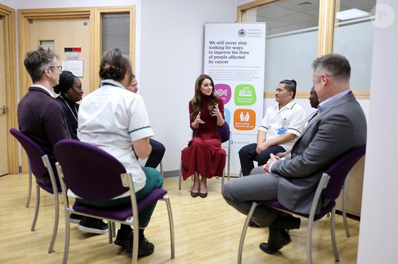 Catherine (Kate) Middleton, princesse de Galles à l'hôpital Royal Marsden, où elle a reçu son traitement contre le cancer, à Londres, Royaume-Uni, le 14 janvier 2025. © Chris Jackson/WPA-Pool/Bestimage