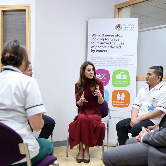 Catherine (Kate) Middleton, princesse de Galles à l'hôpital Royal Marsden, où elle a reçu son traitement contre le cancer, à Londres, Royaume-Uni, le 14 janvier 2025. © Chris Jackson/WPA-Pool/Bestimage