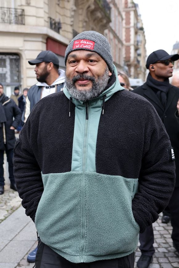 Dieudonné M'Bala M'Bala - Arrivées à l'hommage à Jean-Marie Le Pen en l’église Notre-Dame du Val-de-Grâce à Paris le 16 janvier 2025.

© Cyril Moreau / Bestimage