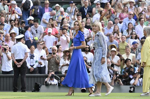 Catherine (Kate) Middleton, princesse de Galles - Personnalités à la finale homme du tournoi de tennis de Wimbledon le 13 juillet 2025.

© Chryslène Caillaud / PsnewZ / Bestimage