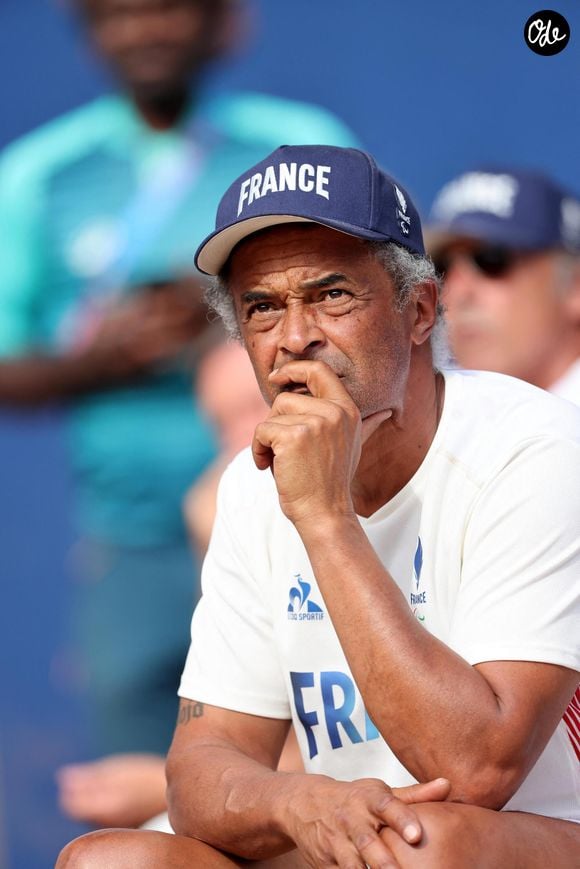Yannick Noah, coach de l'équipe de France paralympique de tennis fauteuil lors de la rencontre de tennis fauteuil en quart de finale des jeux paralympiques Paris 2024, le 4 septembre 2024.

© Dominique Jacovides / Bestimage