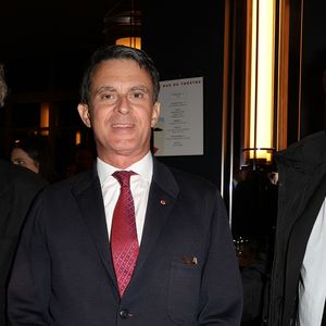 Georges-Marc Benamou, Manuel Valls et Laurent Gerra - 29ème cérémonie des Lauriers de l'Audiovisuel au théâtre Marigny à Paris le 26 février 2024.  © Coadic Guirec/Bestimage