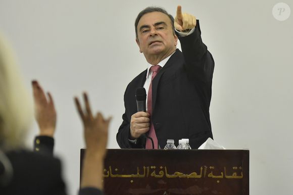 Conférence de presse de Carlos Ghosn à Beyrouth après son évasion du Japon le 8 janvier 2020.

© Dar Al Mussawir / Panoramic / Bestimage