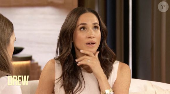 Meghan Markle, duchesse de Sussex dans le Drew Barrymore Show. - Pictures must credit: The Drew Barrymore Show / Paramount Plus
Picture supplied by JLPPA