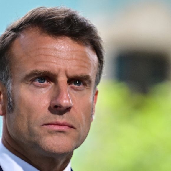 Emmanuel Macron, Friedrich Merz, Keir Starmer, Donald Tusk et Voloydmyr Zelensky donnent une conférence de presse à l'issue de la Coalition des Volontaires à Kiev, le 10 mai 2025.
© Christian Liewig / Bestimage