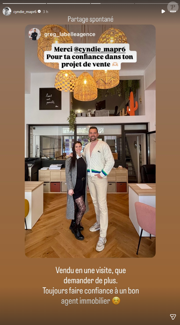 C'est donc avec un immense soulagement qu'elle a signé la vente de son appartement, un bien qui est parti en une seule visite !

Cyndie, vue dans "Mariés au premier regard".