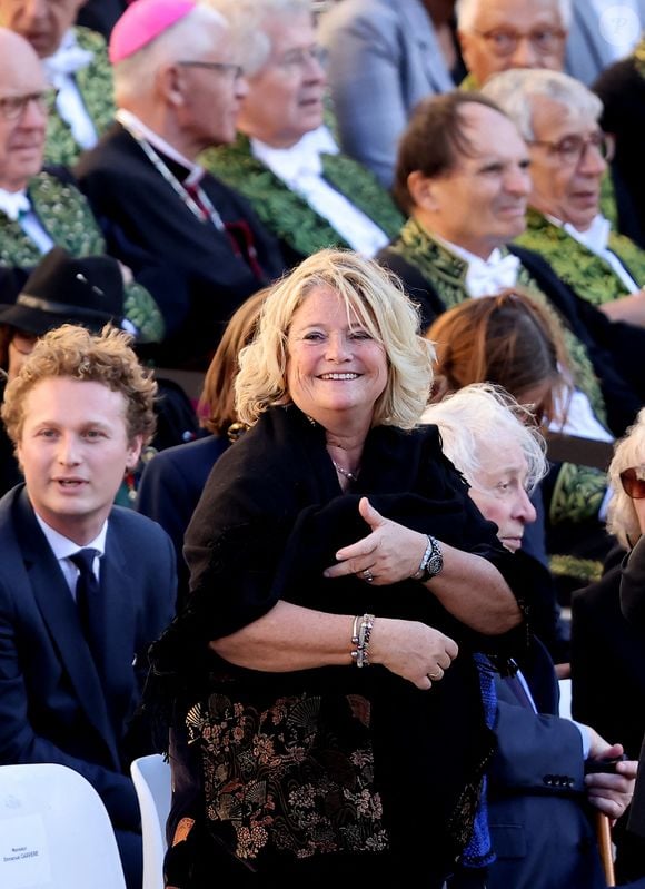 Marina Carrère d'Encausse lors de l'hommage à Hélène Carrère d’Encausse aux Invalides à Paris le 3 octobre 2023.

© Dominique Jacovides / Bestimage