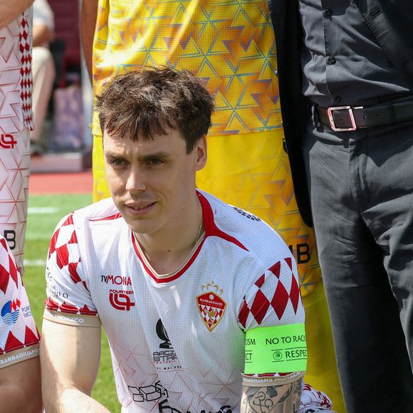 Louis Ducruet - La famille princière de Monaco assiste au match de football Racing Stars Football Cup opposant les pilotes Nazionale Piloti contre les Barbagiuans au stade Louis II à Monaco le 21 mai, 2025. © Claudia Albuquerque/Bestimage
