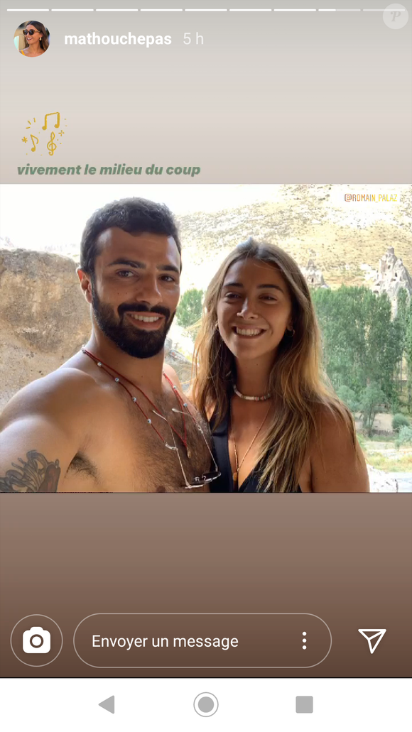 Mathilde de "Koh-Lanta" et Romain en couple - photo publiée le 6 avril 2020, sur Instagram