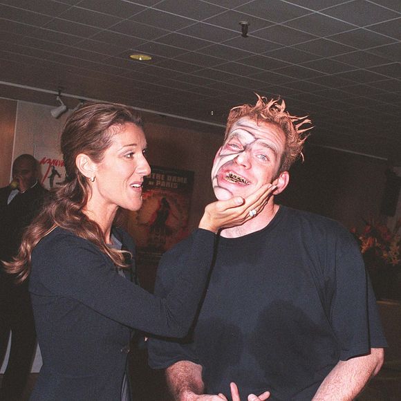 Garou et Céline Dion, Notre-dame de Paris.  Photographe : Bertrand Rindoff Petroff / Bestimage