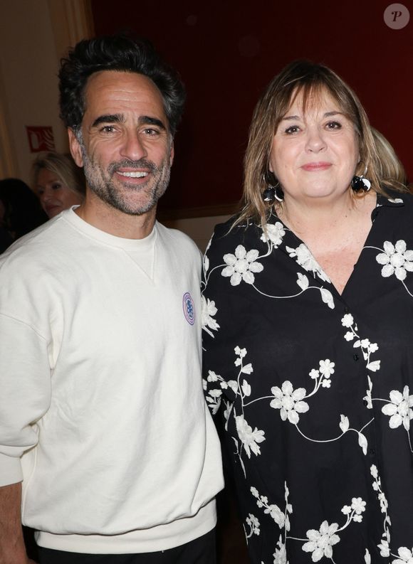 Exclusif -  Florent Peyre et Michèle Bernier - 50ème de la pièce "Lyly" avec M. Bernier et F. Perrin au théâtre de Paris le 27 mars 2025. © Coadic Guirec/Bestimage
