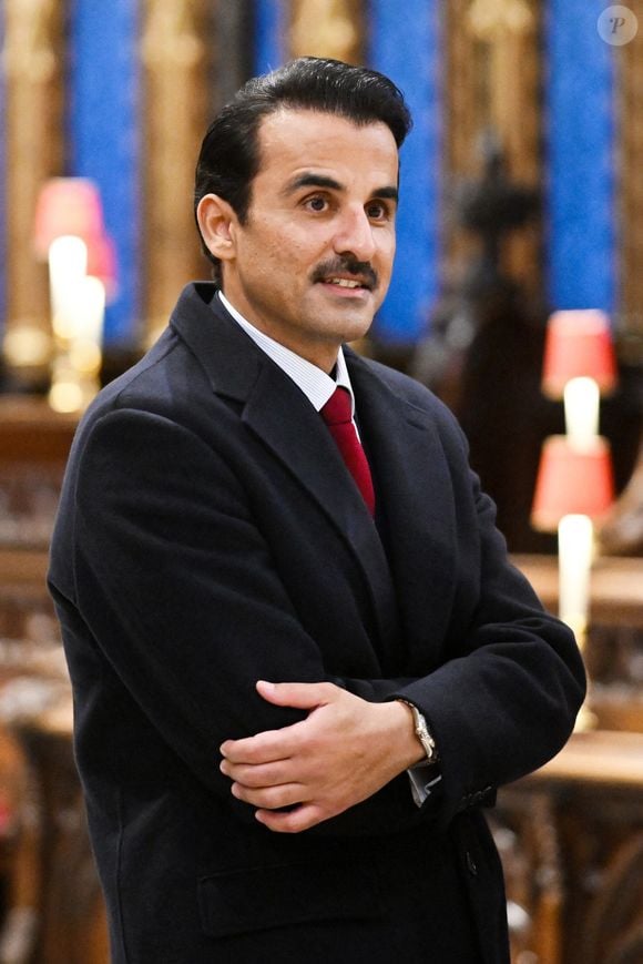 L'émir du Qatar Tamim ben Hamad Al-Thani et sa femme Jawaher bint Hamad bin Suhaim Al-Thani visitent l'abbaye de Westminster lors de sa visite d'Etat au Royaume-Uni. Londres, le 3 décembre 2024.

Photo : ALPHA AGENCY / BESTIMAGE