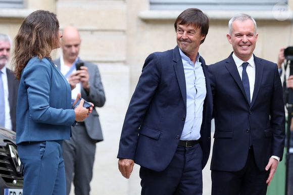 L'affaire n'est toutefois pas terminée
Florence Lasserre, la femme de Nicolas Hulot - Passation de pouvoir entre le ministre de la Transition Ecologique et Solidaire, Nicolas Hulot et son successeur François de Rugy, au ministère de l'Ecologie, hôtel de Roquelaure, à Paris, le 4 septembre 2018.  © Stéphane Lemouton / Bestimage