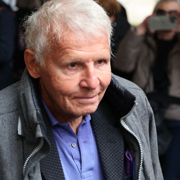 Patrick Poivre d'Arvor lors de la cérémonie d'enterrement de Frédéric Mitterrand à l'église Saint-Thomas d'Aquin à Paris, France, le 26 mars 2024. Photo par Nasser Berzane/ABACAPRESS.COM
