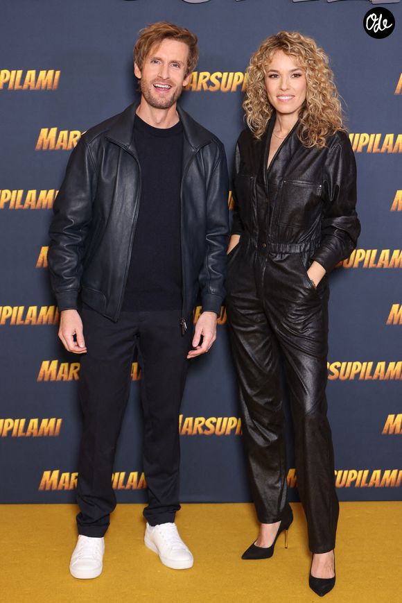 Philippe Lacheau et Élodie Fontan assistent à la première du film "Marsupilami" au Grand Rex à Paris, en France, le 1er février 2026. Photo de Jérôme Domine/Abaca