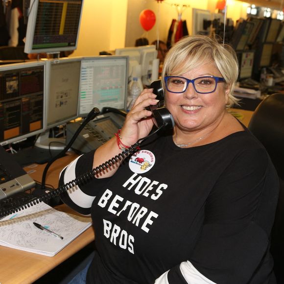 Laurence Boccolini participant au 13ème Charity Day d'Aurel BGC pour honorer la mémoire des 658 employés de BGC tués au WTC le 9/11/2001, qui s'est tenu au siège d'Aurel BGC, rue Richelieu à Paris, France, le 11 septembre 2017. Photo by Jerome Domine/ABACAPRESS.COM