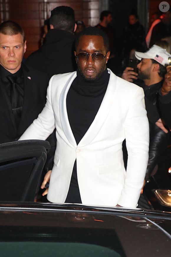 Cassie et son compagnon Sean Combs (Sean John, Puff Daddy, Puffy, Diddy, P. Diddy, Brother Love) arrivent à l'after party du 1OAK après la 60ème cérémonie des Grammy Awards au Madison Square Garden à New York le 28 janvier 2018. Backgrid USA / Bestimage