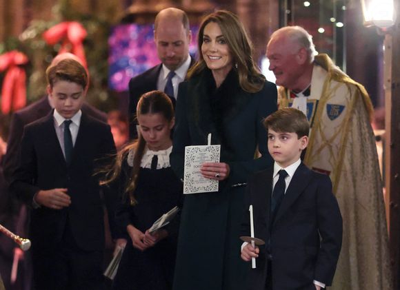Le Prince et la Princesse de Galles et d'autres membres de la famille royale assistent au cinquième service de chants "Ensemble à Noël" à l'Abbaye de Westminster, Londres, Royaume-Uni, le 5 décembre 2025. Chris Jackson/WPA-Pool/Bestimage