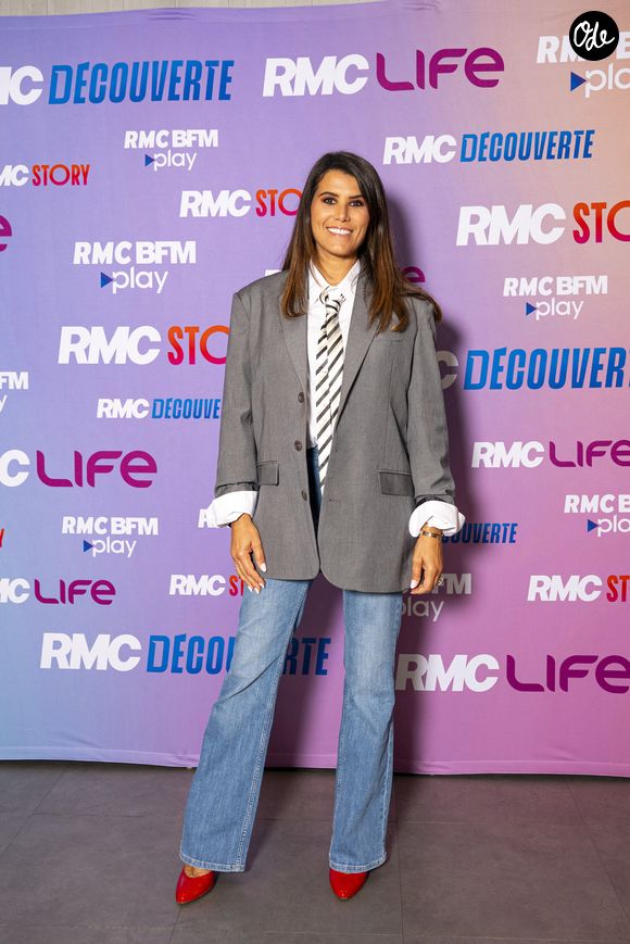 Karine Ferri lors de la conférence de presse de rentrée des chaînes du groupe RMC-BFM à Paris, le 17 septembre 2025.
Pierre Perusseau / Bestimage