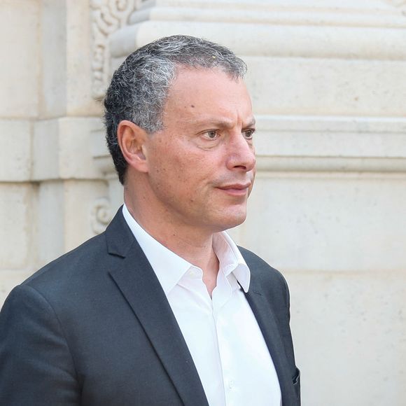 Marc-Olivier Fogiel - Sorties des obsèques de Philippe Labro en l'église de Saint-Germain-des-Prés à Paris le 13 juin 2025. © Dominique Jacovides - Christophe Clovis / Bestimage