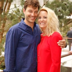 Elodie Gossuin-Lacherie et son mari Bertrand Lacherie -  People au village lors des internationaux de tennis de Roland Garros. Photo par Christophe Aubert via Bestimage