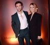 Exclusif - Hugo Philip et sa compagne Caroline Receveur - Soirée de lancement du nouveau parfum Boss "The scent absolute" à l'hôtel Mandarin Oriental à Paris le 13 novembre 2019. © Rachid Bellak/Bestimage