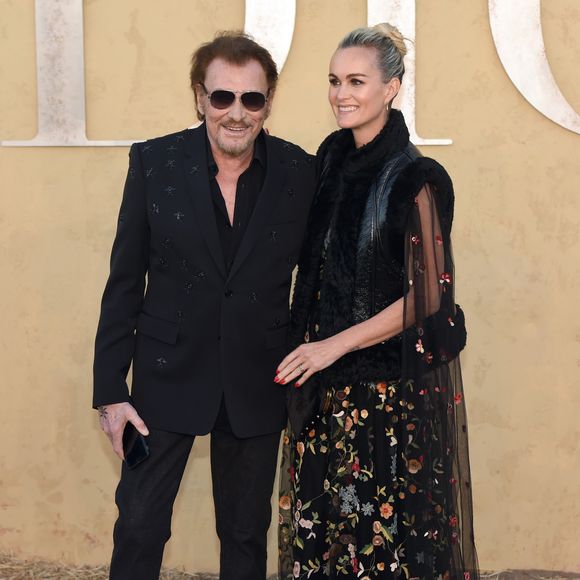 Archive - Johnny Hallyday et sa femme Laeticia à la présentation de la collection Dior croisière by Maria Grazia Chiuri à Calabasas, le 11 mai 2017. (Chris Delmas / Bestimage).