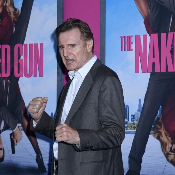 États-Unis : Liam Neeson assiste à la première américaine de “The Naked Gun” au SVA Theater à New York. Le 28 juillet 2025. (© Photo Image Press via ZUMA Press Wire)
