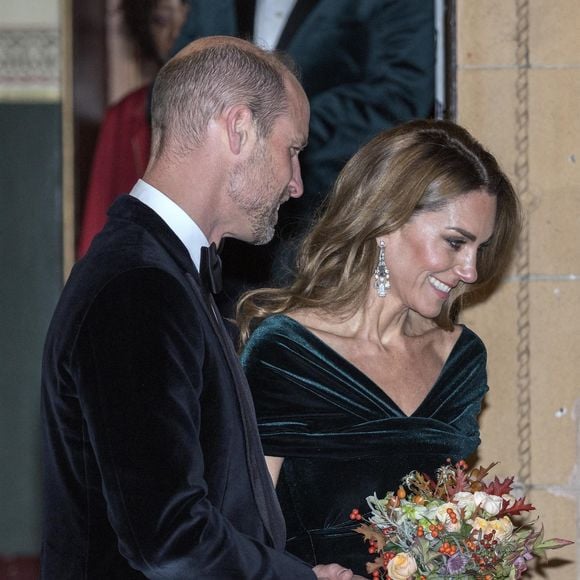 Le prince William, prince de Galles, et Catherine (Kate) Middleton, princesse de Galles, quittent le "Royal Variety Performance 2025" au Royal Albert Hall à Londres. Photo par Backgrid UK/ Bestimage