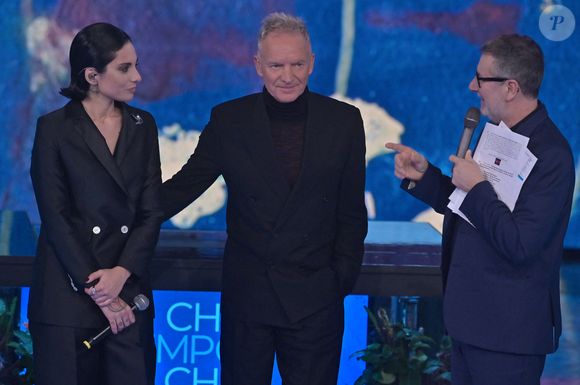 Le chanteur Sting est l'invité de l'émission Che tempo che fa à Milan le 8 décembre 2024. © SGP / BESTIMAGE