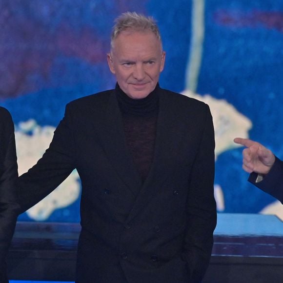 Le chanteur Sting est l'invité de l'émission Che tempo che fa à Milan le 8 décembre 2024. © SGP / BESTIMAGE